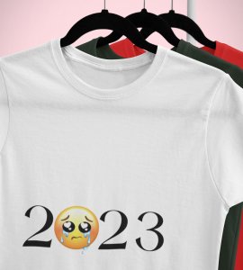 No More 2023 Only 2024 White New Year Printed T-shirt For Mens