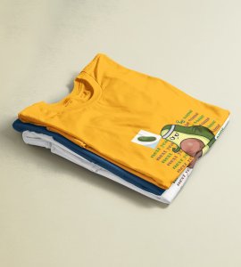 Next Year New Me Yellow Men Printed T-shirt For Mens Boys