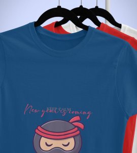 Keep Calm Blue New Year Printed T-shirt For Mens