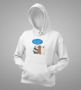 Party Is Mine,  WhitePrinted Hoodies For Mens On New Year Theme