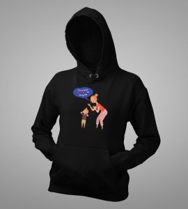 Go Enjoy Your Party,  BlackPrinted Hoodies For Mens On New Year Theme