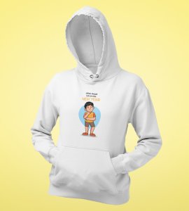 No Plans For New Year,  White New Year Printed Hoodies For Mens