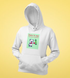 New Year New Resolution,  White Men Printed Hoodies For Mens Boys