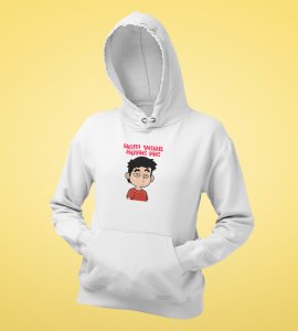 Same Me,  White Men Printed Hoodies For Mens Boys