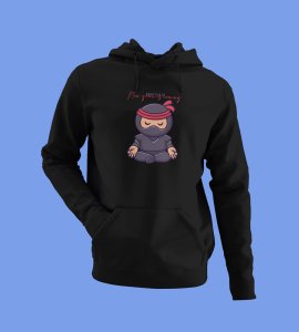 Keep Calm,  Black New Year Printed Hoodies For Mens