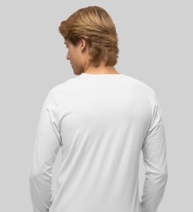 Classic 74th Year(White) Round Neck Printed Full Sleeve T-shirts For Men