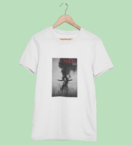 Godless Soul Bold Impressions: White Men's Trendy Front Graphic Tee with Round Neck