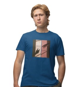 Amour Propre by Blue Signature Style: Front Printed Men's Oversized Tee - A Modern Statement