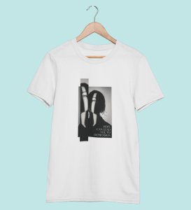 No Love No Hope, Statement Piece: White Stylish Front Graphic Oversized Tee for Men