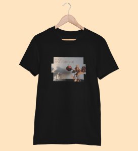 Beauty Decays, Black Trendsetter Series: Men's Oversized Tee with Front Print Appeal