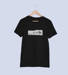 Self-Care, Fashion Fusion: Explore Black Front Printed Round Neck Tee - Men's Edition