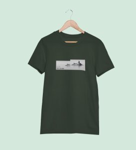 Self-Care, Fashion Fusion: Explore Green Front Printed Round Neck Tee - Men's Edition