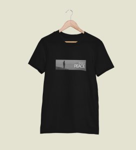 Serenity, Black Signature Series: Front Graphic Oversized Tee for Men - Unleash Style
