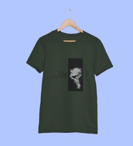 Silent Truth, Street Icon: Green Men's Oversized Tee with Captivating Front Print