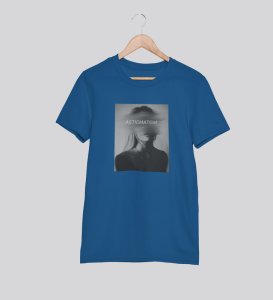 Astigmatism, Blue Bold Impressions: Front Printed Men's Oversized Tee - City Style Defined
