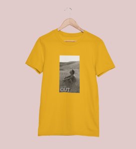 Unvigilant,City Pulse Chronicles: Yellow Men's Trendy Front Print Tee - Streetwear Defined