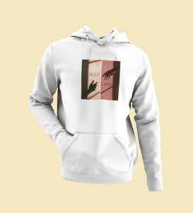 Amour Propre byWhite Signature Style: Front Printed Men's Oversized Hoodie - A Modern Statement