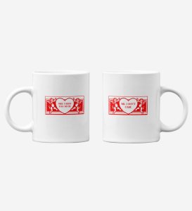 Mr Cares Too Much/ Mrs I Don't Care, Printed Coffee Mugs For Couple