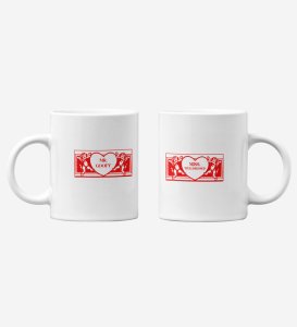 Mr Goofy/Mrs Well-Dressed Printed Couple Coffee Mugs