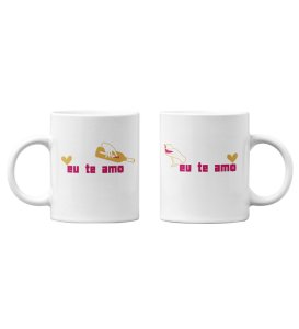 Eu Te Amo Couple Printed Coffee Mugs