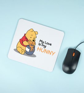 Best Gift For SinglesI Love Honey: Printed Mouse Pad With Holding Hook