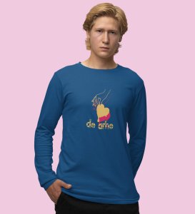 Te Amo: Sublimation Printed (blue) Full Sleeve T-Shirt For Singles