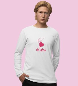 Te Amo: Sublimation Printed (white) Full Sleeve T-Shirt For Singles
