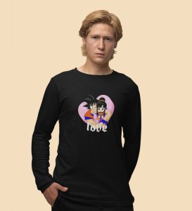 Love Is In Air: Attractive Printed (black) Full Sleeve T-Shirt For Singles