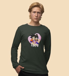 Love Is In Air: Attractive Printed (green) Full Sleeve T-Shirt For Singles