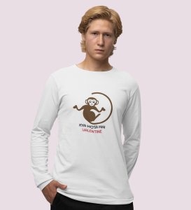 What Do We Do: Attractive Printed (white) Full Sleeve T-Shirt For Singles