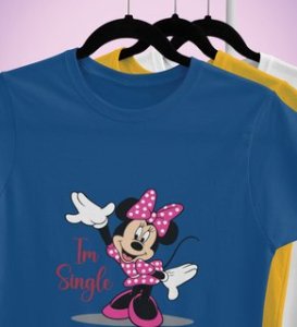 Favourite Cartoon Character Printed (Blue) T-Shirt For Singles