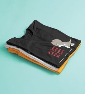 Again No Love : Sublimation Printed (black) T-Shirt For Singles
