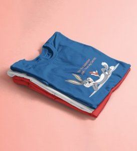 Bunny Loves carrot: (Blue) T-Shirt For Singles