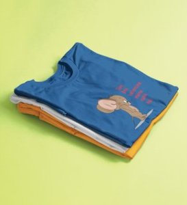 Even Tom Has A Valentine: (Blue) T-Shirt For Singles With Print