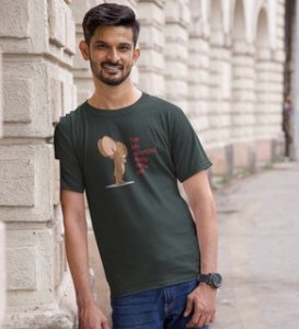 Even Tom Has A Valentine: (Green) T-Shirt For Singles With Print