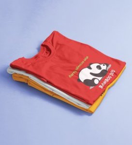 Panda Wants Bamboo: Amazingly Printed (Red) T-Shirt For Singles