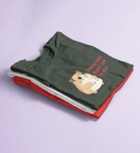 Little Hamster Wants Love: Amazingly Printed (Green) T-Shirt For Singles