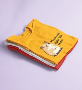 Little Hamster Wants Love: Amazingly Printed (yellow) T-Shirt For Singles