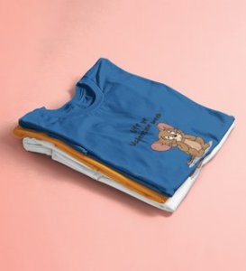 Oh No Valentine: Amazingly Printed (Blue) T-Shirt For Singles