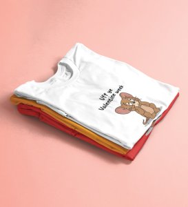 Oh No Valentine: Amazingly Printed (white) T-Shirt For Singles