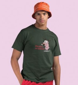 Any Plans On Valentine: Printed (Green) T-Shirt For Singles