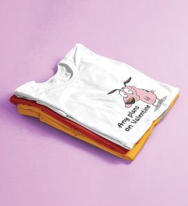 Any Plans On Valentine: Printed (white) T-Shirt For Singles