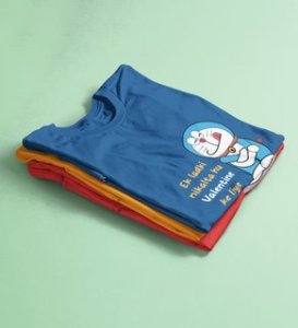 Michan's Lover: Printed (Blue) T-Shirt For Singles