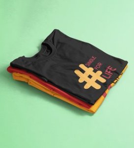 Single For Life : Sublimation Printed (black) T-Shirt For Singles