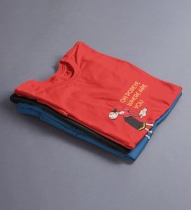 Someone's Searching: Printed (Red) T-Shirt For Singles