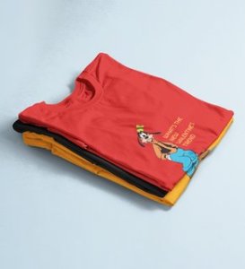 What's New? : Amazingly Printed (Red) T-Shirt For Singles
