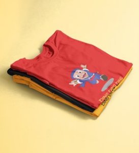 Valentine Ninja: Printed (Red) T-Shirt For Singles
