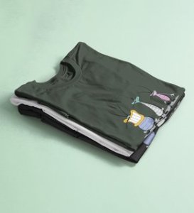 We Don't Have Valentine: Sublimation Printed (Green) T-Shirt For Singles
