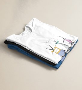 We Don't Have Valentine: Sublimation Printed (white) T-Shirt For Singles
