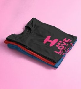 I Love You: Sublimation Printed (black) T-Shirt For Singles